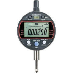 Mitutoyo - 0 to 1/2" Range, 0.001mm Graduation, Electronic Drop Indicator - Flat Back, Accurate to 0.0001", Inch & Metric System, LCD Display - Industrial Tool & Supply