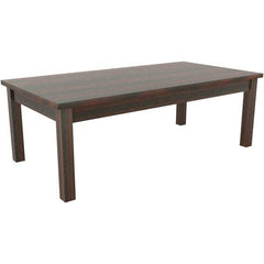 ALERA - 20" Long x 47-1/4" Wide x 16.38" High Stationary Reception Table - 1" Thick, Mahogany (Color), Wood Grain Laminate - Industrial Tool & Supply