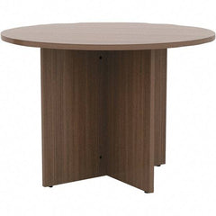 ALERA - 29-1/2" High Stationary Conference Table - 1" Thick, Walnut (Color), Wood Grain Laminate - Industrial Tool & Supply