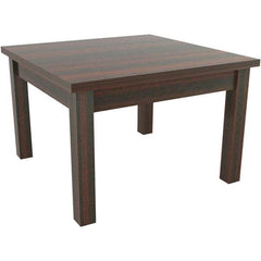 ALERA - 20" Long x 23.63" Wide x 20.38" High Stationary Reception Table - 1" Thick, Mahogany (Color), Wood Grain Laminate - Industrial Tool & Supply