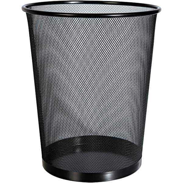 Universal One - Black Wastebasket - Use with Office Supplies - Industrial Tool & Supply