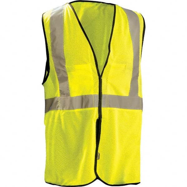 OccuNomix - Size L/XL Hi-Vis Yellow Mesh Breakaway High Visibility Vest - Industrial Tool & Supply