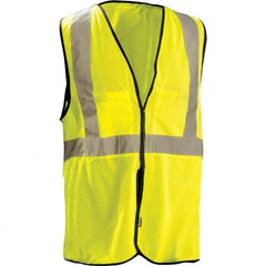 OccuNomix - Size L/XL Hi-Vis Yellow Mesh Breakaway High Visibility Vest - Industrial Tool & Supply