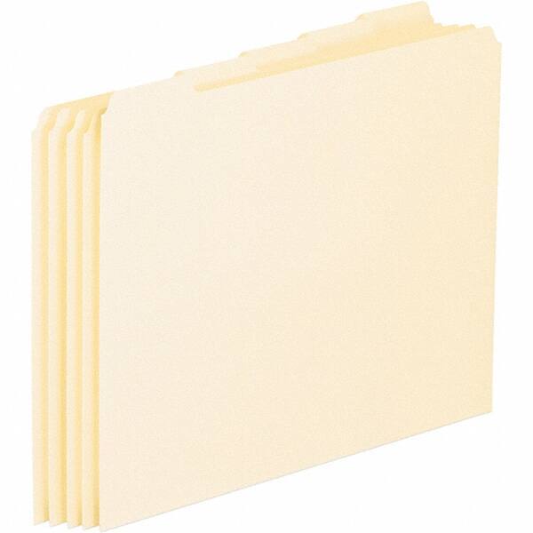 Pendaflex - 8-1/2 x 11" 100 Tabs, Unpunched, Blank Top Tab File Guides - Manila - Industrial Tool & Supply