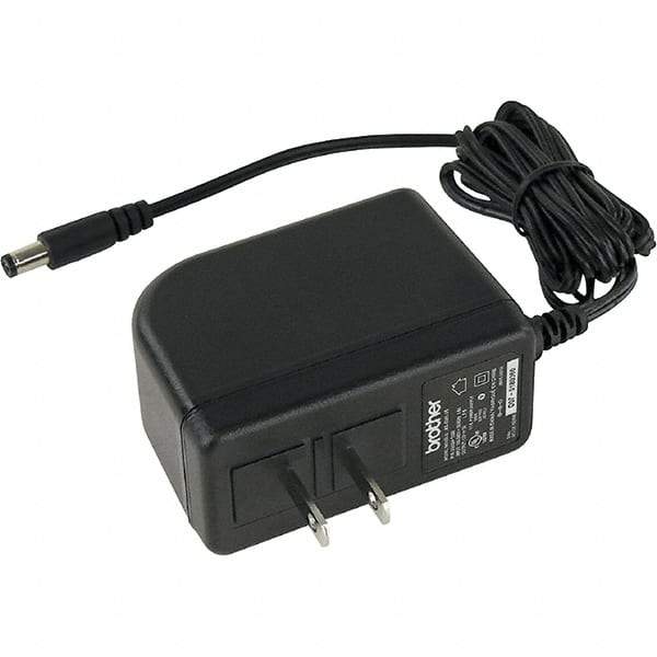Brother - Black AC Adapter - Use with Brother PT-E300, PT-E500, PT-E550W, PT-H300, PT-H300LI, PT-H500LI, PT-P700, PT-P750W - Industrial Tool & Supply