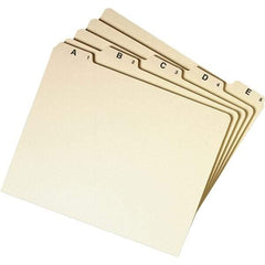 SMEAD - 8-1/2 x 11" 25 Tabs, Unpunched, Preprinted Numeric Divider - Manila - Industrial Tool & Supply