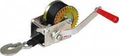 Buyers Products - 800 Lb Capacity, 26' Cable Length, Automotive Hand Winch with Single Gear - Industrial Tool & Supply