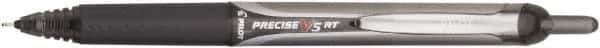 Pilot - Precision Point Roller Ball Pen - Black - Industrial Tool & Supply