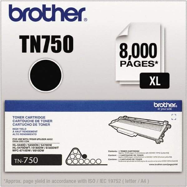 Brother - Black Toner Cartridge - Use with Brother DCP-8110DN, 8150DN, 8155DN, HL-5440D, 5450DN, 5470DW, 5470DWT, 6180DW, 6180DWT, MFC-8510DN, 8710DW, 8810DW, 8910DW, 8950DW, 8950DWT - Industrial Tool & Supply