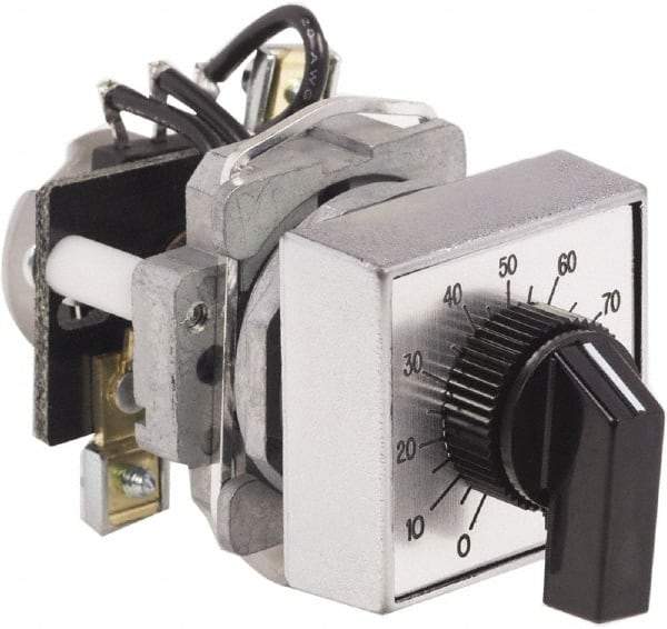 Schneider Electric - 10,000 Ohm, 30mm, Potentiometer - 2 Watts, Nonilluminated, Knob Operated - Industrial Tool & Supply