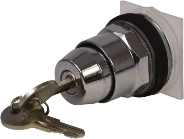 Schneider Electric - 1.18 Inch Mount Hole, 2 Position, Knob and Pushbutton Operated, Selector Switch Only - Black, Maintained (MA), without Contact Blocks, Weatherproof and Dust and Oil Resistant - Industrial Tool & Supply