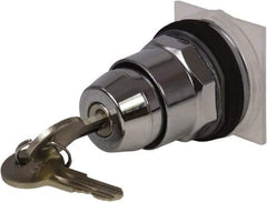 Schneider Electric - 1.18 Inch Mount Hole, 2 Position, Knob and Pushbutton Operated, Selector Switch Only - Black, Maintained (MA), without Contact Blocks, Weatherproof and Dust and Oil Resistant - Industrial Tool & Supply