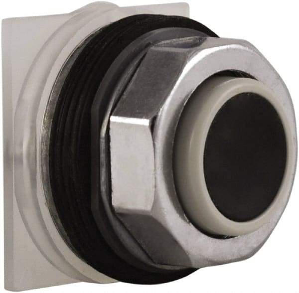 Schneider Electric - 30mm Mount Hole, Extended Straight, Pushbutton Switch Only - Black Pushbutton, Momentary (MO) - Industrial Tool & Supply
