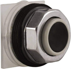 Schneider Electric - 30mm Mount Hole, Extended Straight, Pushbutton Switch Only - Black Pushbutton, Momentary (MO) - Industrial Tool & Supply