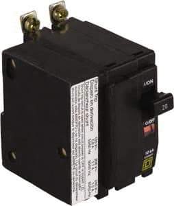 Square D - 40 Amp, 240 VAC, 2 Pole, Bolt On Miniature Circuit Breaker - 8-2 AWG - Industrial Tool & Supply