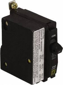 Square D - 15 Amp, 240 VAC, 1 Pole, Bolt On Miniature Circuit Breaker - 14-8 AWG - Industrial Tool & Supply