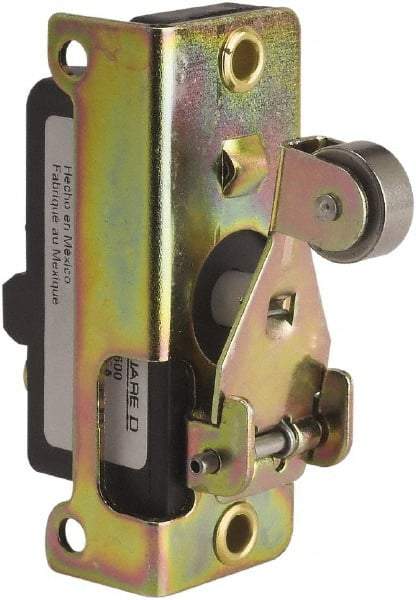 Square D - SPDT, NC/NO, 600 VAC, Screw Terminal, Roller Plunger Actuator, General Purpose Limit Switch - 1 NEMA Rating, IP20 IPR Rating, Bracket Mount, 1/2 Lb. Operating Force - Industrial Tool & Supply