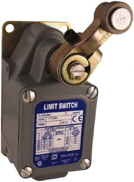 Square D - SPDT, 600 VAC, Screw Terminal, Rotary Spring Return Actuator, General Purpose Limit Switch - 1, 2, 4, 12, 13 NEMA Rating, IP67 IPR Rating - Industrial Tool & Supply