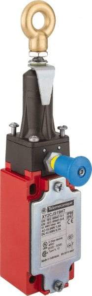 Telemecanique Sensors - 6 Amp, NO/2NC Configuration, Dual Operation, Rope Operated Limit Switch - Pull Button Reset, Rope Pull, Color Indicator - Industrial Tool & Supply