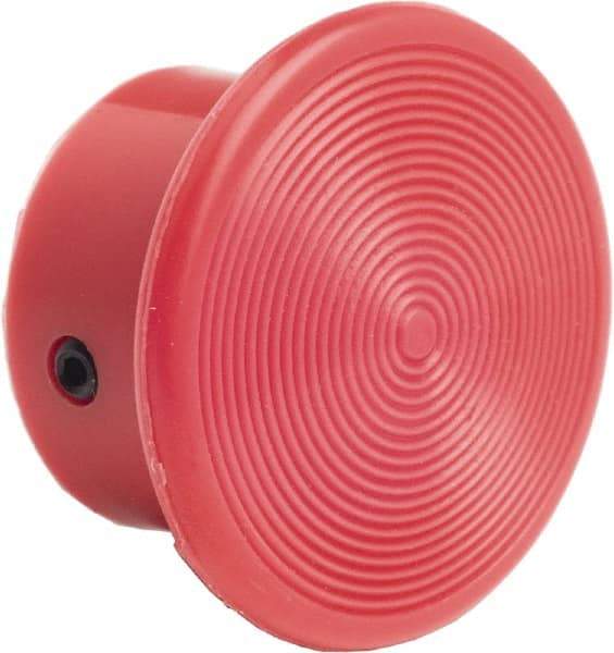 Schneider Electric - Extended Mushroom Head Pushbutton Switch 1-3/8" Screw-On Knob - Red, Round Button, Nonilluminated - Industrial Tool & Supply