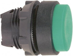 Schneider Electric - 22mm Mount Hole, Extended Straight, Pushbutton Switch Only - Round, Green Pushbutton, Nonilluminated, Momentary (MO) - Industrial Tool & Supply