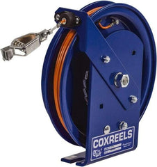 CoxReels - 5/32 Inch x 75 Ft. Stranded Cable Grounding Reel - Spring Driven Reel, Galvanized Steel Cable - Industrial Tool & Supply