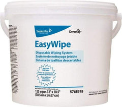 Diversey - Pre-Moistened General Purpose Wipes - Refill, 24-7/8" x 8-5/8" Sheet Size, White - Industrial Tool & Supply