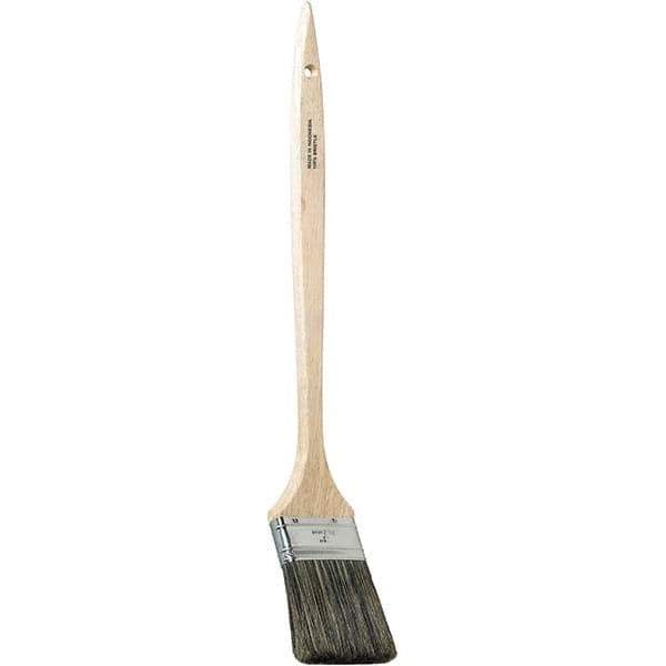 Bestt-Liebco - 16" Angled Hog Bent Radiator Brush - Wood Bent Radiator Handle - Industrial Tool & Supply