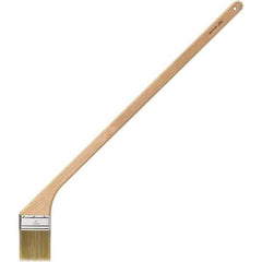 Bestt-Liebco - 3" Angled Synthetic Hockey Stick Brush - Wood Hockey Stick Handle - Industrial Tool & Supply