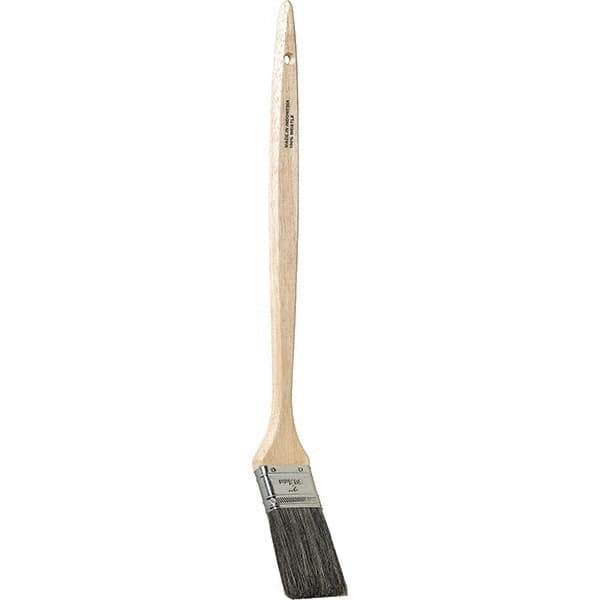 Bestt-Liebco - 16" Angled Hog Bent Radiator Brush - Wood Bent Radiator Handle - Industrial Tool & Supply