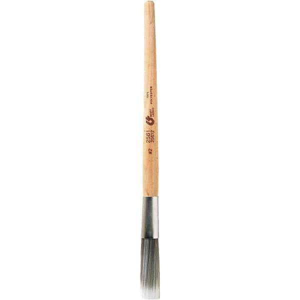 Bestt-Liebco - 1/2" Angled Nylon/Polyester Sash Brush - Wood Sash Handle - Industrial Tool & Supply