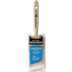 Bestt-Liebco - 2" Angled Synthetic Sash Brush - Wood Short Handle - Industrial Tool & Supply