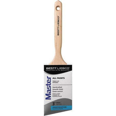 Bestt-Liebco - 3" Flat Nylon/Polyester Trim Brush - Wood Beavertail Handle - Industrial Tool & Supply