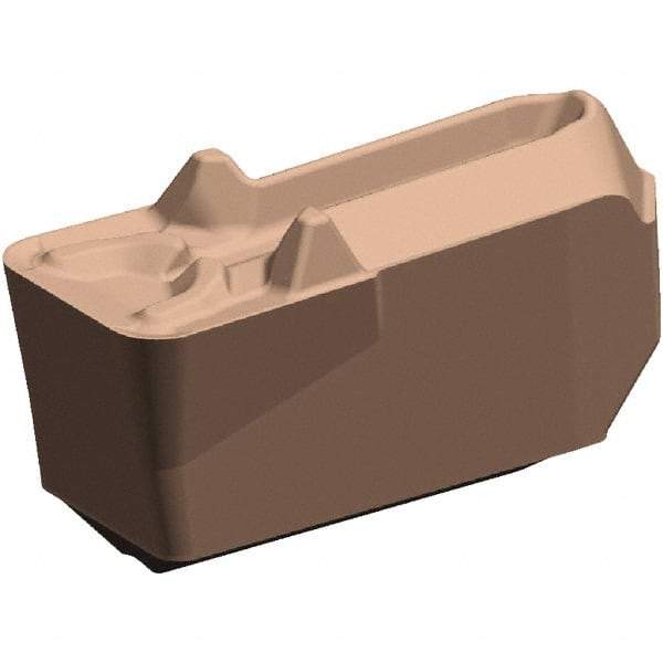 Kennametal - 2EG-U GUN Grade KCP25B, 2.51mm Cutting Width Carbide Grooving Insert - 1.67mm Max Depth of Cut, Neutral, 0.2mm Corner Radius, TiOCN Finish - Industrial Tool & Supply