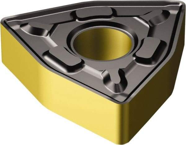 Sandvik Coromant - WNMG333 PR Grade 4305 Carbide Turning Insert - TiCN/AI2O3/TiN Finish, 80° Trigon, 3/8" Inscr Circle, 3/16" Thick, 3/64" Corner Radius - Industrial Tool & Supply