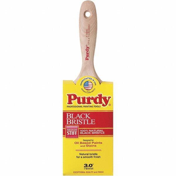 Purdy - 3" Flat Hog Wall Brush - 3-3/8" Bristle Length, 3-3/8" Wood Beavertail Handle - Industrial Tool & Supply
