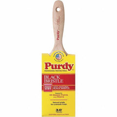 Purdy - 3" Flat Hog Wall Brush - 3-3/8" Bristle Length, 3-3/8" Wood Beavertail Handle - Industrial Tool & Supply