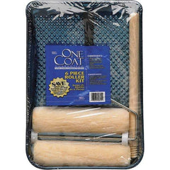 Bestt-Liebco - 12" Long, 3/8" Nap, Mini Roller Kit - 9" Wide, Metal Frame, Includes Paint Tray, Roller Cover & Frame - Industrial Tool & Supply