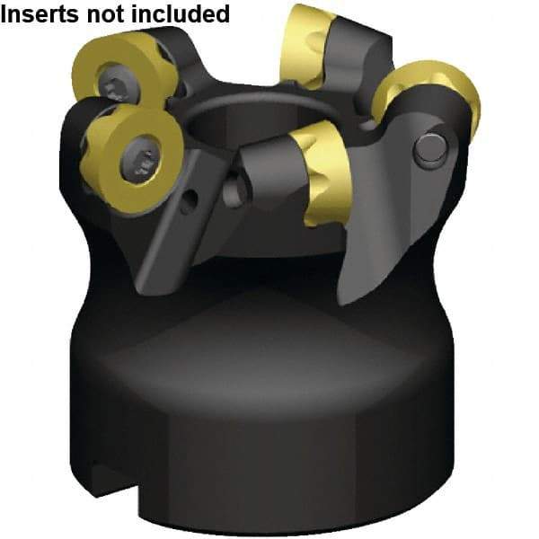 Kennametal - 34mm Cut Diam, 8mm Max Depth, 22mm Arbor Hole, 4 Inserts, RP..T1605M0.. Insert Style, Indexable Copy Face Mill - KSRM 16 Cutter Style, 24,400 Max RPM, 50mm High, Through Coolant, Series KSRM - Industrial Tool & Supply