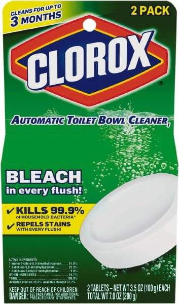 Clorox - 3.5 oz Tablet Solid Toilet Bowl Cleaner - Unscented Scent, Disinfectant, Bathroom Surfaces - Industrial Tool & Supply