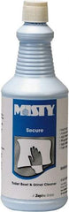Misty - 32 oz Bottle Liquid Toilet Bowl Cleaner - Mint Scent, Disinfectant, Nonacidic, Toilets - Industrial Tool & Supply