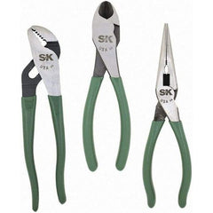 SK - Plier Sets - 3PC 8"LN 10"T/G 8"HD PUMP PLIER SET - Industrial Tool & Supply