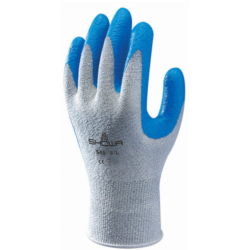 10- gauge engineered cut resistant fiber nitrile palm coating HPPE gray with blue coating textured finish ANSI CUT LEVEL 2/large - Industrial Tool & Supply
