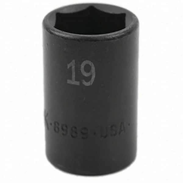 SK - Impact Socket - 3/8"DR 6PT 19MM SEMI-DEEP IMPACT SOCKET - Industrial Tool & Supply