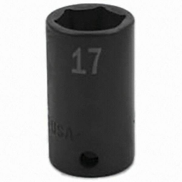 SK - Impact Socket - 3/8"DR 6PT 17MM SEMI-DEEP IMPACT SOCKET - Industrial Tool & Supply