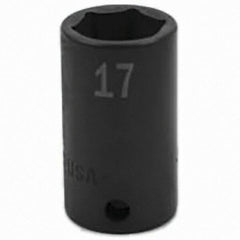 SK - Impact Socket - 3/8"DR 6PT 17MM SEMI-DEEP IMPACT SOCKET - Industrial Tool & Supply
