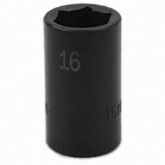 SK - Impact Socket - 3/8"DR 6PT 16MM SEMI-DEEP IMPACT SOCKET - Industrial Tool & Supply
