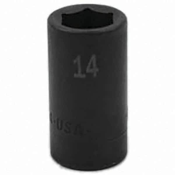 SK - Impact Socket - 3/8"DR 6PT 14MM SEMI-DEEP IMPACT SOCKET - Industrial Tool & Supply