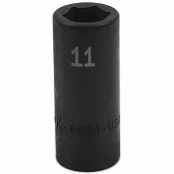SK - Impact Socket - 3/8"DR 6PT 11MM SEMI-DEEP IMPACT SOCKET - Industrial Tool & Supply