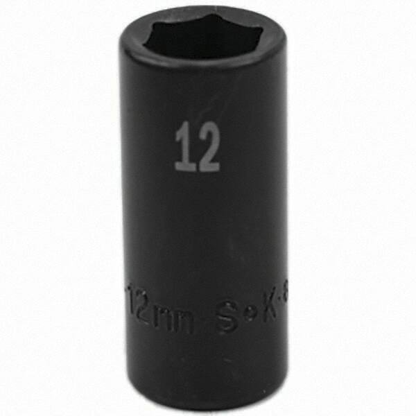 SK - Impact Socket - 3/8"DR 6PT 12MM SEMI-DEEP IMPACT SOCKET - Industrial Tool & Supply